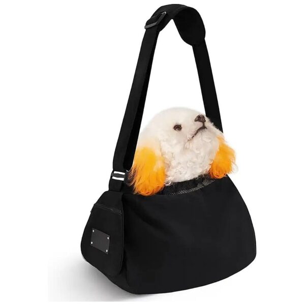 Pet Carrier Sling for Small Animals with Adjustable Safety Harness and Comfortable Design