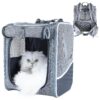 Pet Carrier with Spacious Interior for Medium Cats and Small Dogs