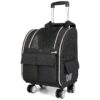 Pet Carrier with Wheels for Cats Puppies and Small Animals Travel