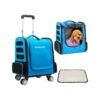 Pet Carrier with Wheels for Small Dogs and Medium Cats - Folding