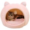 Pet Cave Bed with Cushion and Pompom for Cats, Kitten, Dogs, Puppy and Rabbit Comfort