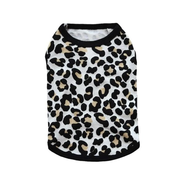 Pet Clothing Leopard Print T-Shirt Sleeveless Harness Costume for Small Dogs