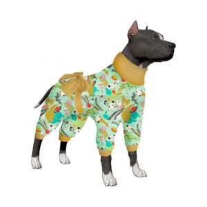 Pet Clothing for Anxiety Relief Pitbulls Soft PJs for Small Medium Large Breed Dogs