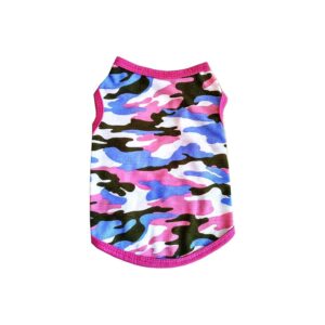 Pet Clothing for Small Dogs - Pink Camouflage Dog T-Shirts