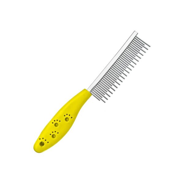 Pet Comb with Long and Short Teeth for Dematting and Detangling Poodle Hair