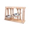 Pet Comfort Feeding Station Adjustable Height Stainless Steel Bowls for Cats and Dogs