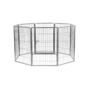 Pet Containment Solution with Rust-Resistant Steel Wire Kennel Design