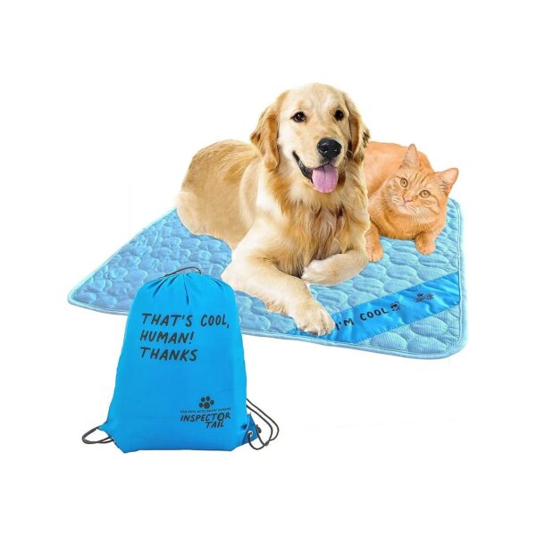 Pet Cooling Mat with Storage Bag, Soft, Washable, and Portable for Indoor or Outdoor Use