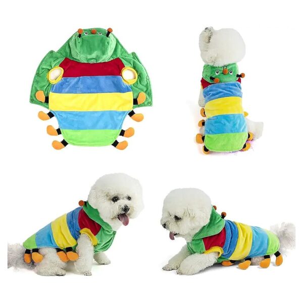 Pet Costume Green Caterpillar Insect Cozy for Small Dogs Cat