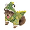 Pet Costume for Small Dogs with Green Dinosaur Printed Hoodie