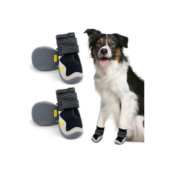 Pet Dog Boots with Reflective Straps and Soft Soles for Small to Large Dogs