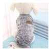 Pet Dog Fleece Sweater Classic Grey Soft Warm Coat for Small to Medium Size Dogs