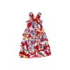 Pet Dog Girl Dress with Soft Cotton Fabric and Hawaiian Floral Print Ruffle