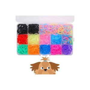 Pet Dog Hair Styling Accessories Rubber Elastics for Ponytails Braids