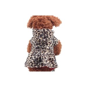 Pet Dog Hoodie Coat for Large Dogs Brown Soft Warm Outfit