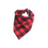 Pet Dog Plaid Printing Scarf with Double Cotton Fabric for Small to Medium Breed Dogs