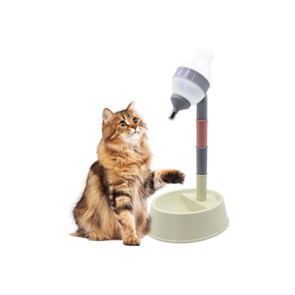 Pet Drinking Water Dispenser with Ball-Tip Nozzle and Adjustable Height for Small Pets