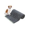 Pet Drying Towel for Dogs and Cats with Embroidered Paw Print Gray