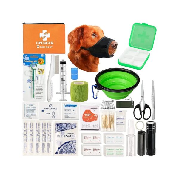 Pet Emergency Kit with First Aid Supplies for Home Camping Hiking and Travel