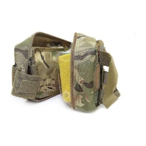 Pet Emergency Survival Kit for Dogs and Cats with 40 Essential Items in Camo Tan