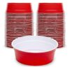 Pet Food Bowls with Red Cup Design for Dogs and Cats, Durable and Functional