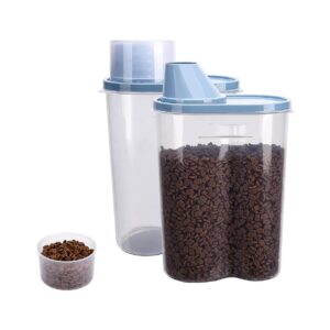 Pet Food Storage Container with Can Covers and Bowl for Small Pets