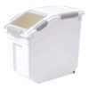 Pet Food Storage Container with Clear Lid and Wheels for Easy Food Storage and Access