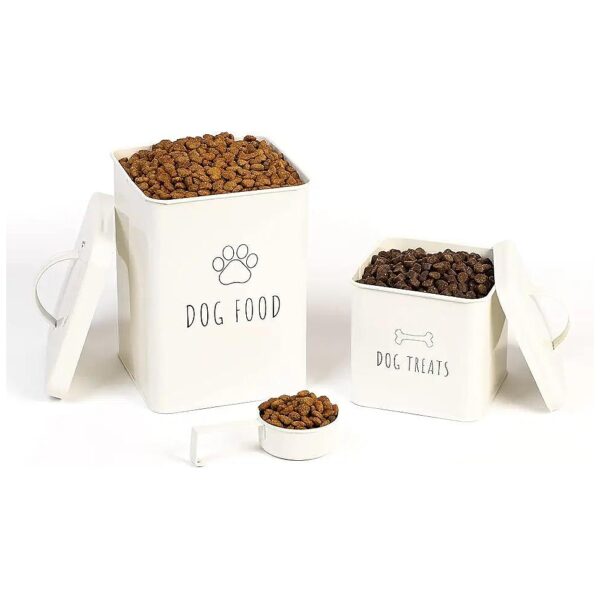 Pet Food Storage Containers with Lids and Scoop for Easy Cleaning and Refilling