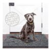 Pet Friendly 24x17 Grey Velvet Microfiber Door Mat for Home Entrance