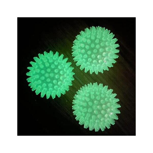 Pet Friendly Glow Ball Toy for Canine Nighttime Play and Entertainment Pack of 3