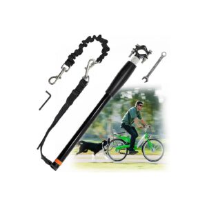 Pet Friendly Green Dog Bike Leash for Hands-Free Riding and Training