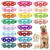 Pet Grooming Accessories with 20-Pack Dog Bow Ties and Adjustable Collars