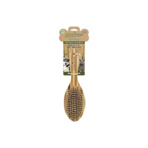 Pet Grooming Brush Made from Sustainable Bamboo and Bristles