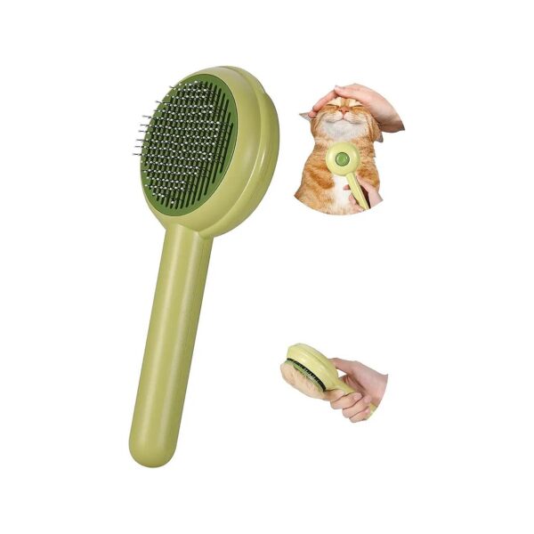 Pet Grooming Brush with Self Cleaning Technology for Dogs and Cats, Easy to Use and Clean