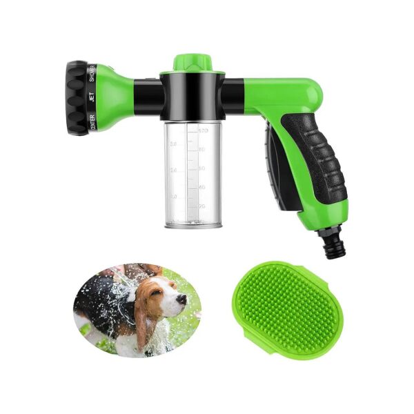 Pet Grooming Essentials Kit for Dog and Cat Bathing with Rubber Handle and Foamer