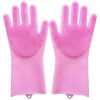 Pet Grooming Gloves for Bathing and Hair Removal Silicone Brush Gloves for Dogs and Cats