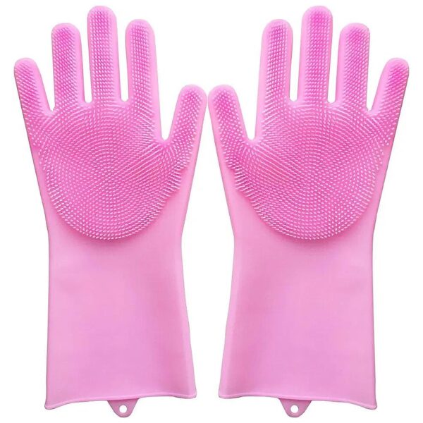 Pet Grooming Gloves for Bathing and Hair Removal Silicone Brush Gloves for Dogs and Cats