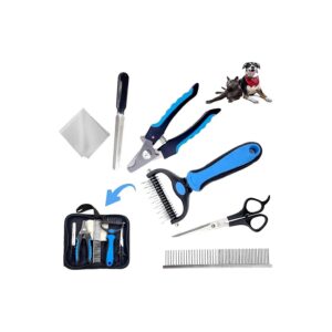 Pet Grooming Kit for Dogs and Cats with Nail Clippers and Trimmers for Safe Trimming