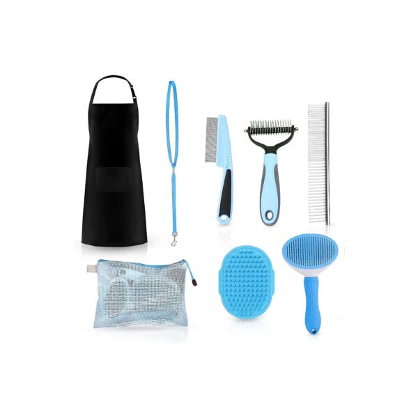 Pet Grooming Kit for Dogs and Cats with Slicker Brush Dematting Comb and Bath Brush