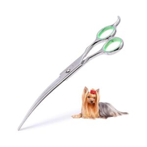 Pet Grooming Tools - Curved Scissors for Dog and Cat with Sharp Stainless Steel Blades