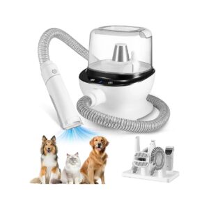 Pet Grooming Vacuum 7 in 1 Dog Hair Collector 8L Dust Box for Efficient Shedding