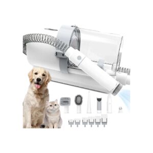 Pet Grooming Vacuum with 7 Tools and Nail Grinder for Shedding and Cleaning at Home