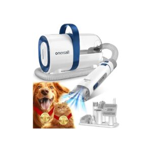 Pet Grooming Vacuum with 7 Tools for Trimming and Vacuuming Cat and Dog Hair