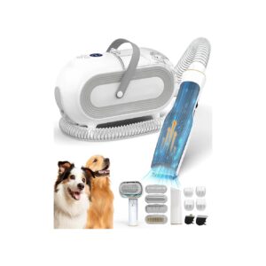 Pet Grooming Vacuum with Detachable Brushes and Nozzles for Tidy and Healthy Pet Coat