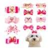 Pet Hair Bow Knots with Rhinestones for Small Medium Large Dogs and Cats