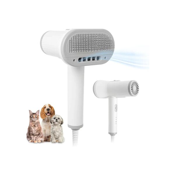 Pet Hair Dryer Slicker Brush Combo for Small Medium Dogs Cats