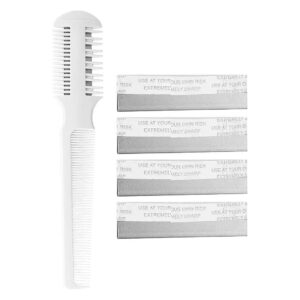 Pet Hair Trimmer Comb with 5 Blades for Efficient Knot Trimming and Skin Protection