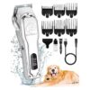 Pet Hair Trimmer Kit for Thick and Heavy Coats Cordless Low Noise Electric Clippers