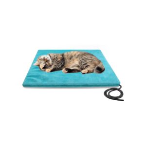 Pet Heating Pad 30x20 Nylon Mat for Dogs and Cats with Overheat Sensor Safety Features