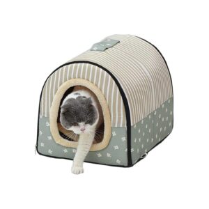 Pet House with Soft Fleece and Removable Cushion for Cats and Small Medium and Large Dogs